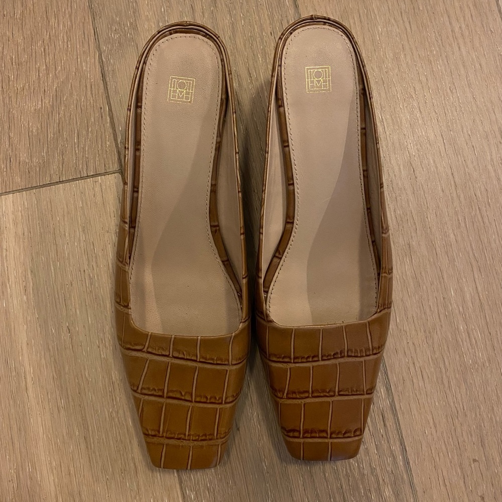 Toteme croc mules, size 39
